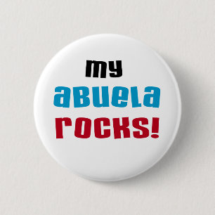 Mijn Abuela Rocks T-shirts en geschenken Ronde Button 5,7 Cm