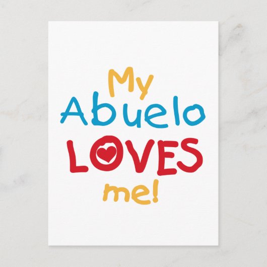 Mijn Abuelo Loves Me T shirten en geschenken Briefkaart (Voorkant)