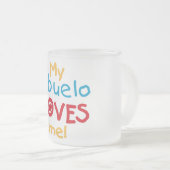 Mijn Abuelo Loves Me T shirten en geschenken Matglas Koffiemok (Voorkant rechts)