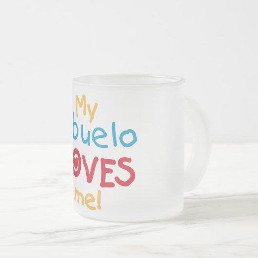 Mijn Abuelo Loves Me T shirten en geschenken Matglas Koffiemok (Voorkant rechts)