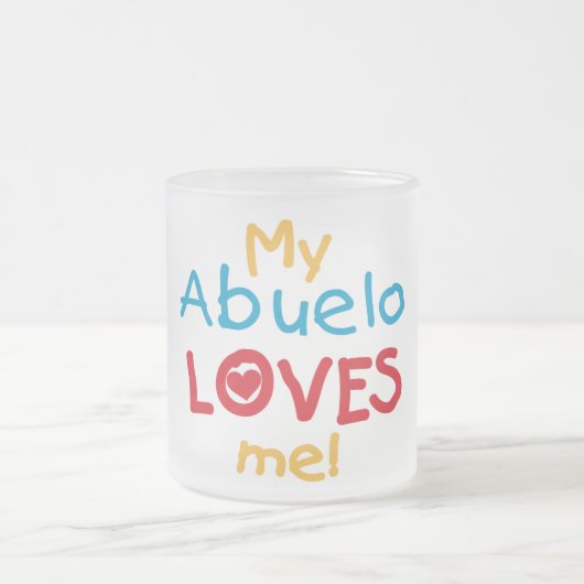 Mijn Abuelo Loves Me T shirten en geschenken Matglas Koffiemok (Center)