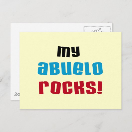 Mijn Abuelo Rocks T-shirts en cadeautjes Briefkaart (Voorkant / Achterkant)