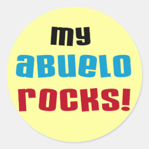 Mijn Abuelo Rocks T-shirts en cadeautjes Ronde Sticker
