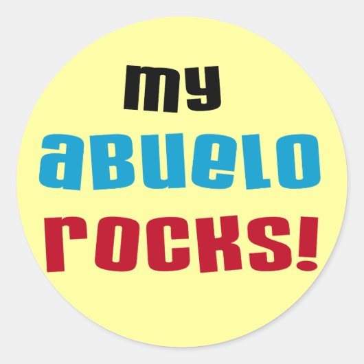 Mijn Abuelo Rocks T-shirts en cadeautjes Ronde Sticker (Voorkant)