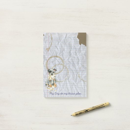 Mijn ACD Ate Mijn Lesson Plan Post-it® Notes (Op bureau)