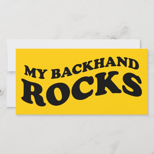 Mijn achterhand steekt tennisfotokaart (Voorkant)