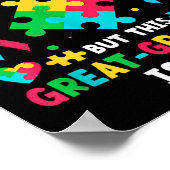 Mijn achterkleinkind Autisme Overgrootmoeder Autis Poster (Hoek)