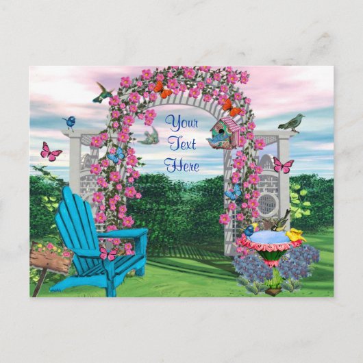 Mijn achtertuin Briefkaart (Voorkant)