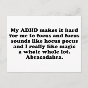 Mijn ADHD Focus Hocus Pocus Briefkaart