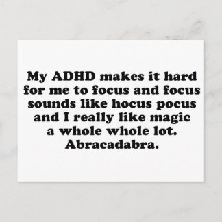 Mijn ADHD Focus Hocus Pocus Briefkaart