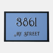 Mijn adres op een blauw