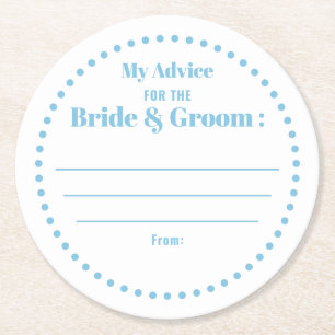 Mijn advies voor Bride & Groom Classic Elegant Blu Ronde Kartonnen Onderzetter