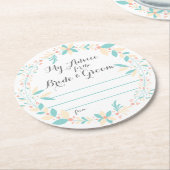 Mijn advies voor de Bride en Groom Ronde Kartonnen Onderzetter (Gebogen)