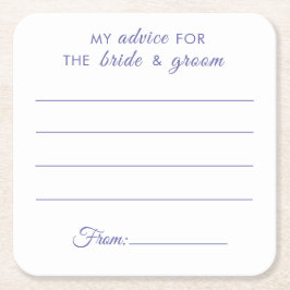 Mijn advies voor de bruid- en bruidegom leuke paar kartonnen onderzetters