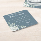 Mijn advies voor de bruid- en groomgrijze waterver kartonnen onderzetters (Schuin)