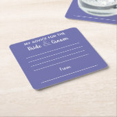 Mijn advies voor de bruid- en groomperiwinkle is l kartonnen onderzetters (Schuin)