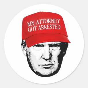 Mijn advocaat is gearresteerd ronde sticker