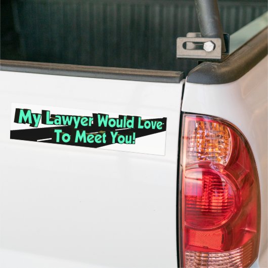 Mijn advocaat zou van Bumpersticker houden (Op Truck)