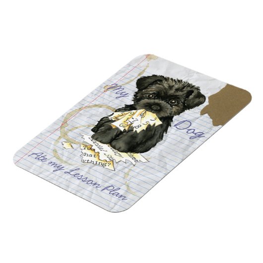 Mijn affenpinscher Ate Mijn Lesson Plan Magneet (Linkerzijde)
