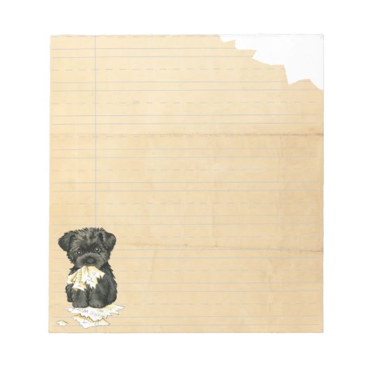 Mijn affenpinscher Ate Mijn thuiswerk Notitieblok (Voorkant)