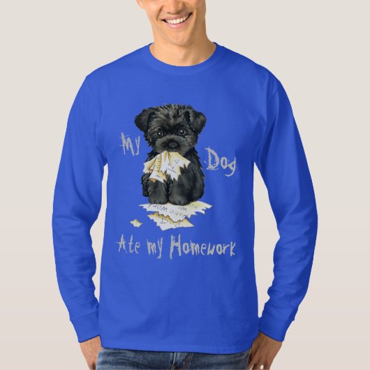 Mijn affenpinscher Ate Mijn thuiswerk T-shirt (Voorkant)