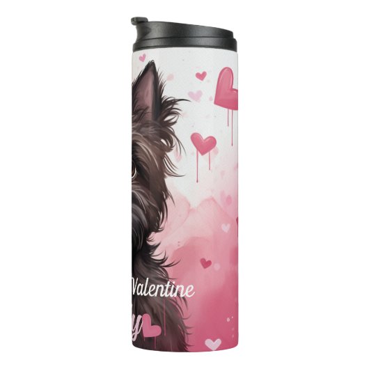 Mijn Affenpinscher Dog is mijn Valentijn gepersona Thermosbeker (Geroteerd rechts)