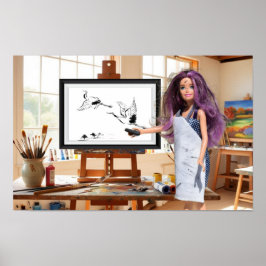 Mijn afgewerkte houtskooltekening. poster