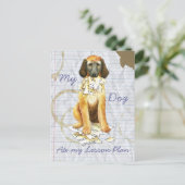 Mijn Afghaanse hond op mijn Lesson Plan Briefkaart (Staand voorkant)
