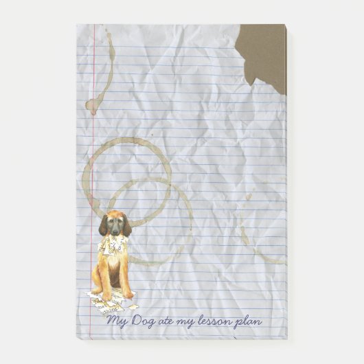 Mijn Afghaanse hond op mijn Lesson Plan Post-it® Notes (Voorkant)