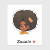 Mijn Afro - natuurlijk haar - Afrocentrische Gift Sticker (Vel)