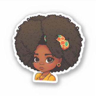 Mijn Afro - natuurlijk haar - Afrocentrische Gift Sticker