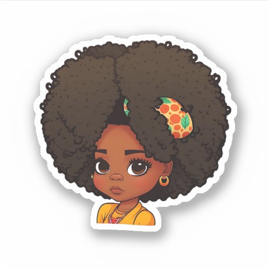 Mijn Afro - natuurlijk haar - Afrocentrische Gift Sticker (Voorkant)