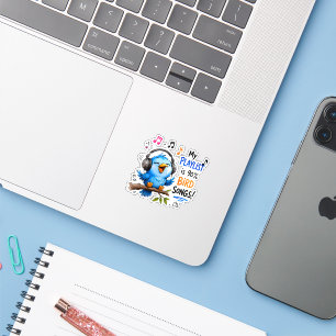 Mijn afspeellijst is 90% vogelgezang Kinderen Mooi Sticker