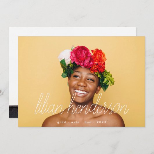 Mijn Afstudeerder van het Manuscript van de Naam A Aankondiging (Voorkant / Achterkant)