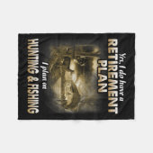 Mijn aftredingsprogramma jager Vist opa Fleece Deken (Voorkant (Horizontaal))