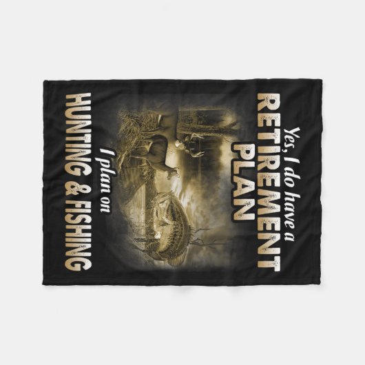 Mijn aftredingsprogramma jager Vist opa Fleece Deken (Voorkant (Horizontaal))