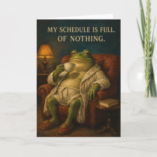 Mijn Agenda Is Vol - Grappige Ontspannende Kikker Kaart