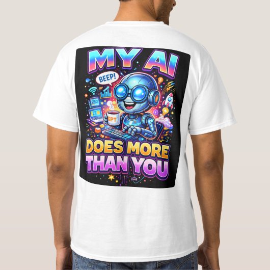 Mijn AI doet meer dan jij T-shirt (Achterkant)