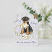 Mijn Airedale Ate Mijn Lesson Plan Briefkaart (Staand voorkant)