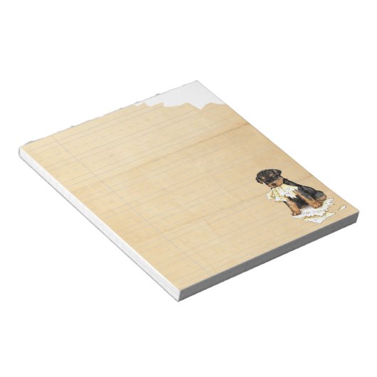 Mijn Airedale Ate Mijn thuiswerk Notitieblok (Schuin)