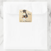 Mijn Airedale Ate Mijn thuiswerk Vierkante Sticker (Tas)
