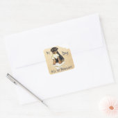Mijn Airedale Ate Mijn thuiswerk Vierkante Sticker (Envelop)
