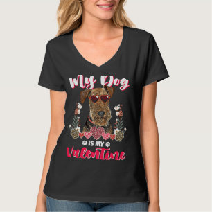 Mijn Airedale Terrier Dog is mijn Valentijn T-shirt