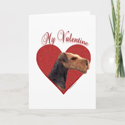 Mijn Airedale Terrier Valentijn Feestdagen Kaart (Voorkant)