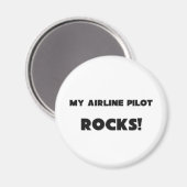MIJN Airline Pilot ROCKS! Magneet (Voorkant / Achterkant)