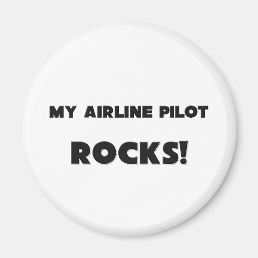 MIJN Airline Pilot ROCKS! Magneet (Voorkant)