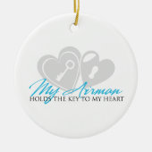 Mijn Airman heeft de sleutel tot mijn hart Keramisch Ornament (Voorkant)