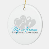 Mijn Airman heeft de sleutel tot mijn hart Keramisch Ornament (Links)