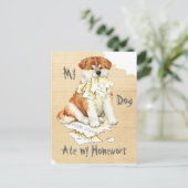 Mijn Akita Ate Mijn thuiswerk Briefkaart (Staand voorkant)