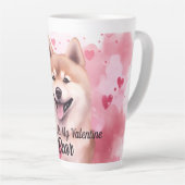 Mijn Akita Dog is mijn Valentijn gepersonaliseerde Latte Mok (Rechterhoek)
